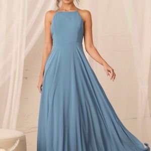 Lulu’s Slate Blue Maxi Dress